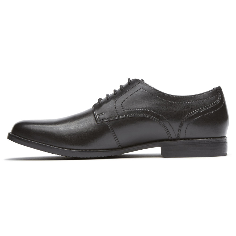 Rockport Singapore Mens Oxfords - Style Purpose Plain Toe Black - LD5192740